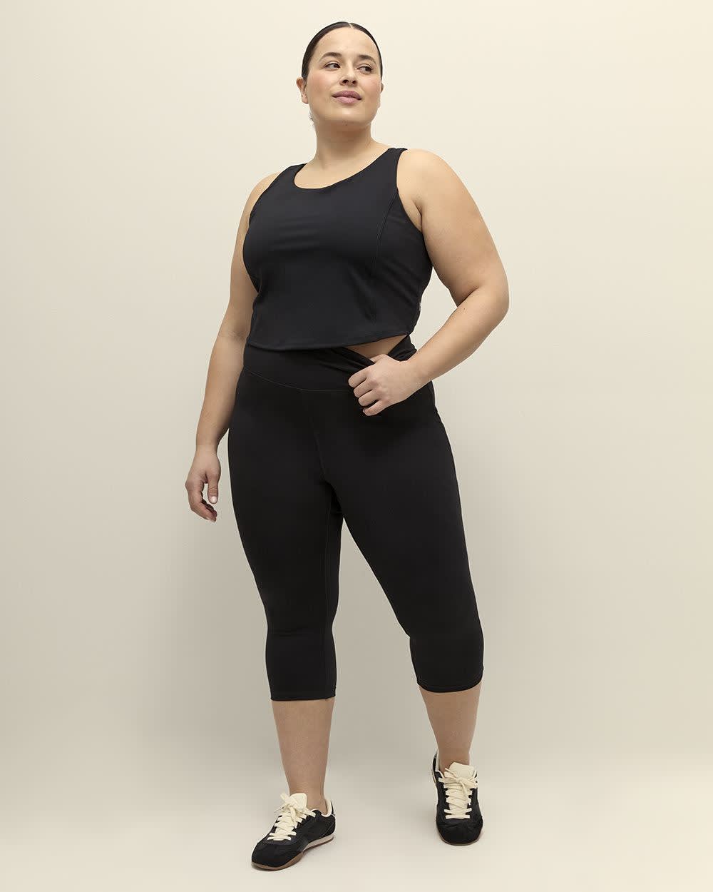 Legging capri noir, tissu responsable - Active Zone