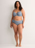 Full Blue Brief with Lace Waistband - Déesse
