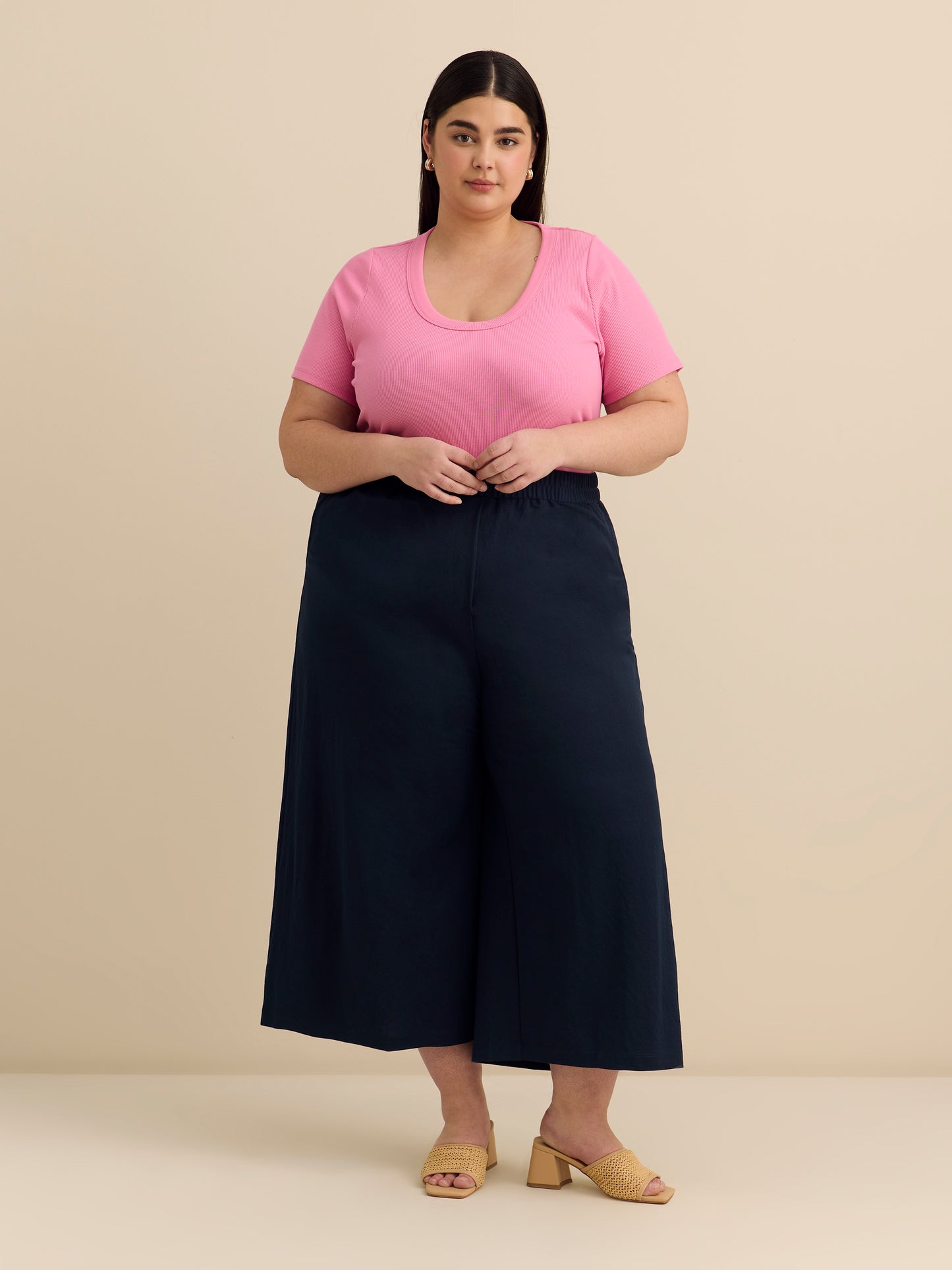 Short-Sleeve Scoop Neck Top