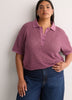 Crochet Waffle Polo Shirt - Active Zone