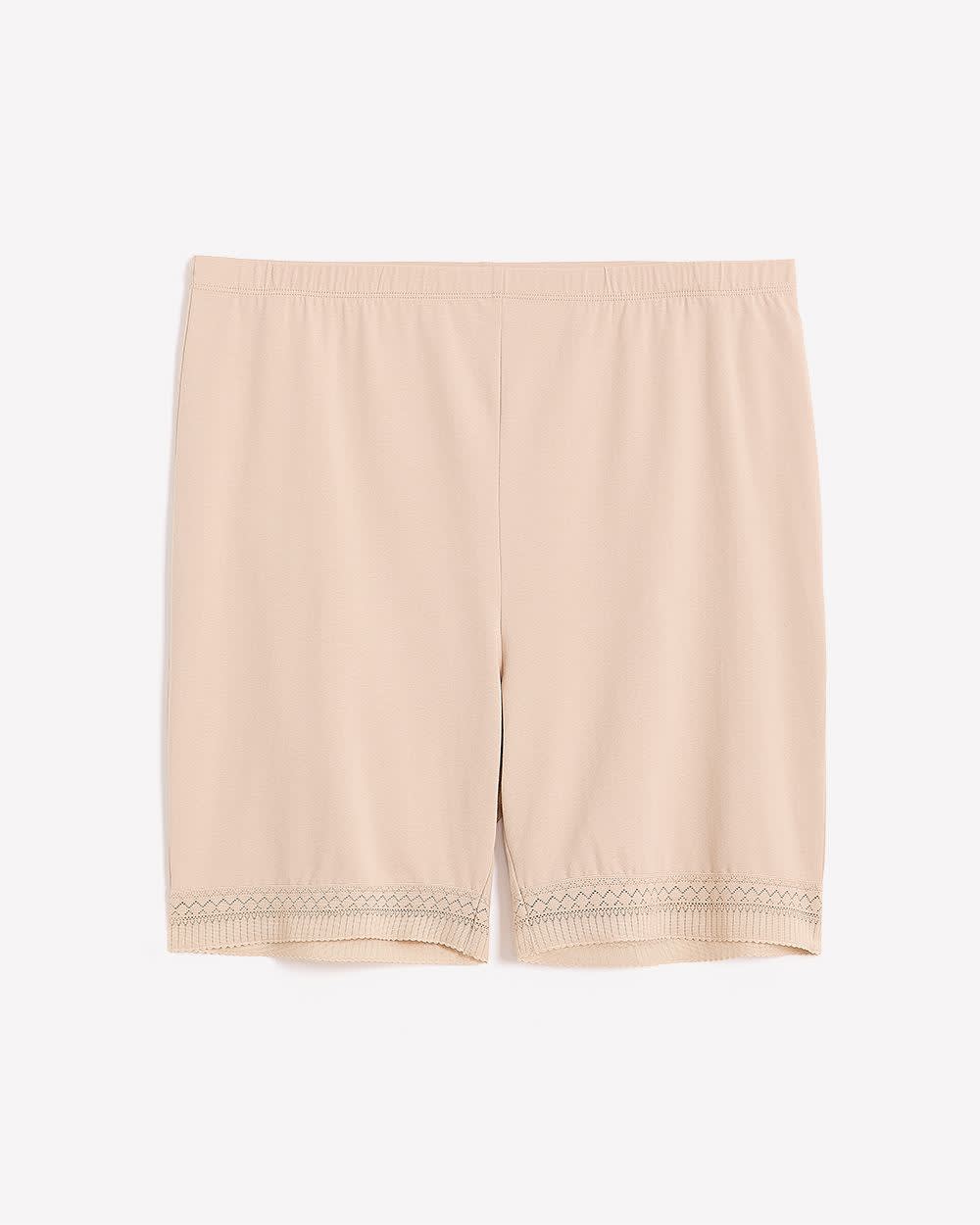 Long Leg Jersey Brief With Lace Trim - tiVOGLIO