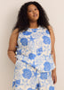 Sleeveless Straight Blouse with Side Ties