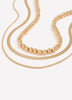 Short Golden Necklaces, Set of 3