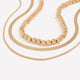 Short Golden Necklaces, Set of 3