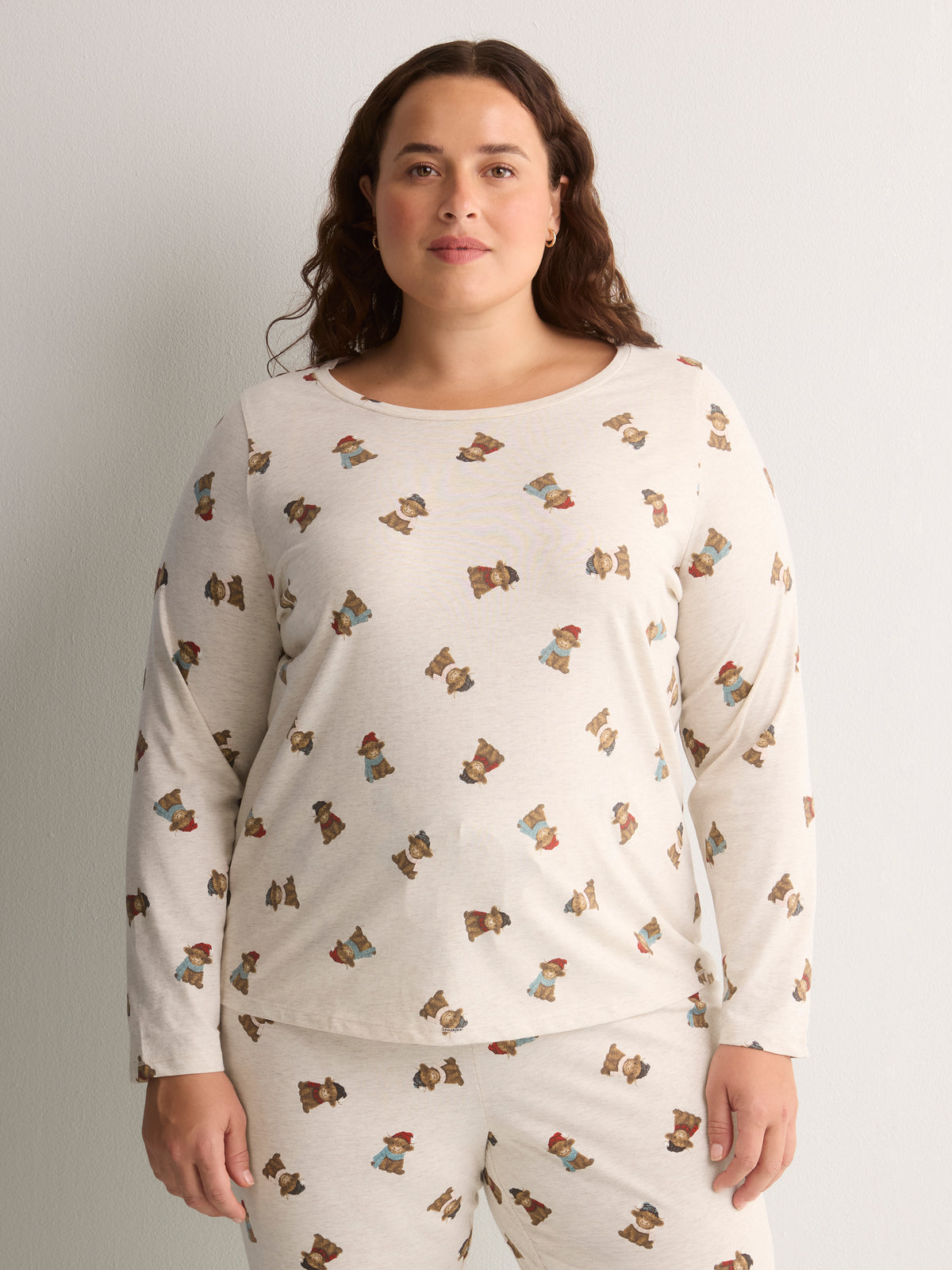 Snow Cow Heather Long-Sleeve Tee and Jogger Pant Pyjama Set - tiVOGLIO