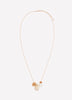 Long Golden Necklace with Resin Beads