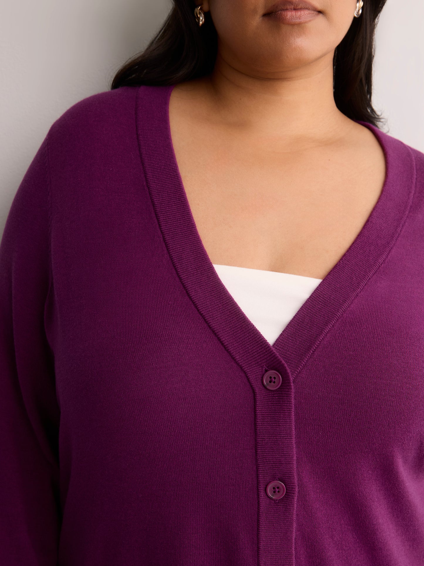 Responsible, Dark Cotton-Blend Tunic Cardigan