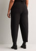 Dark Barrel-Leg Trousers