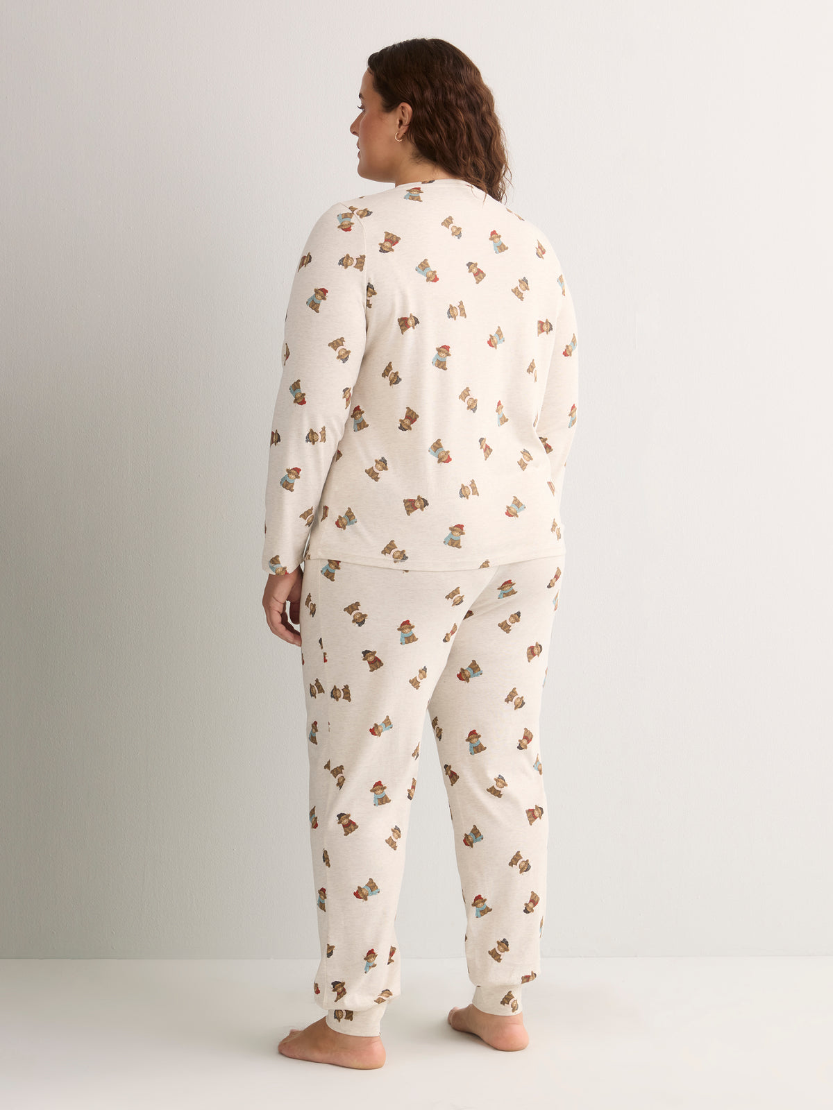 Snow Cow Heather Long-Sleeve Tee and Jogger Pant Pyjama Set - tiVOGLIO