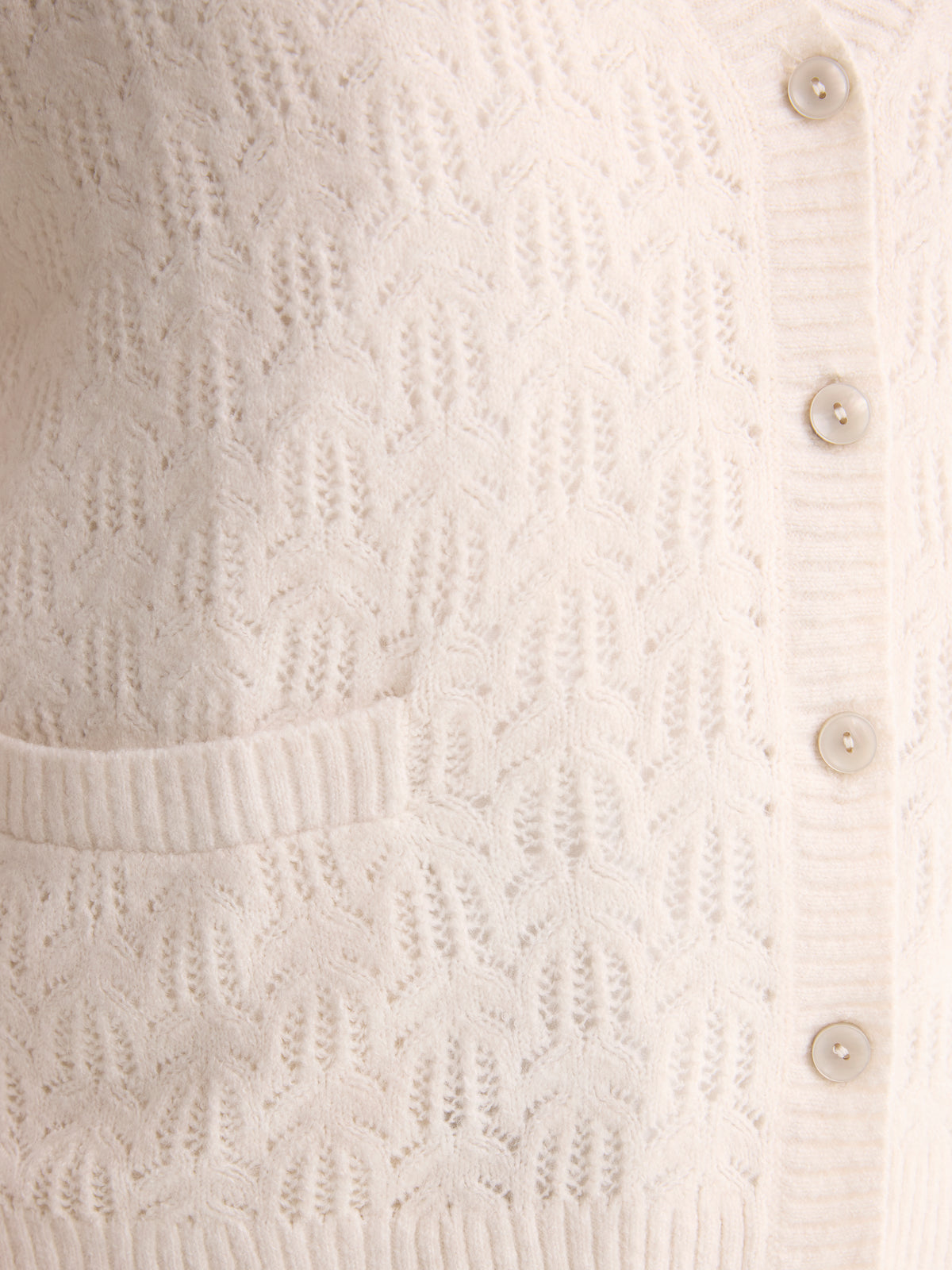 Loose Pointelle Knit Sweater Cardigan