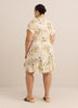 Responsible, Short Dolman-Sleeve Tiered Popover Dress
