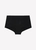 Black Dotted Cotton Boyshort with Shiny Waistband - ti Voglio