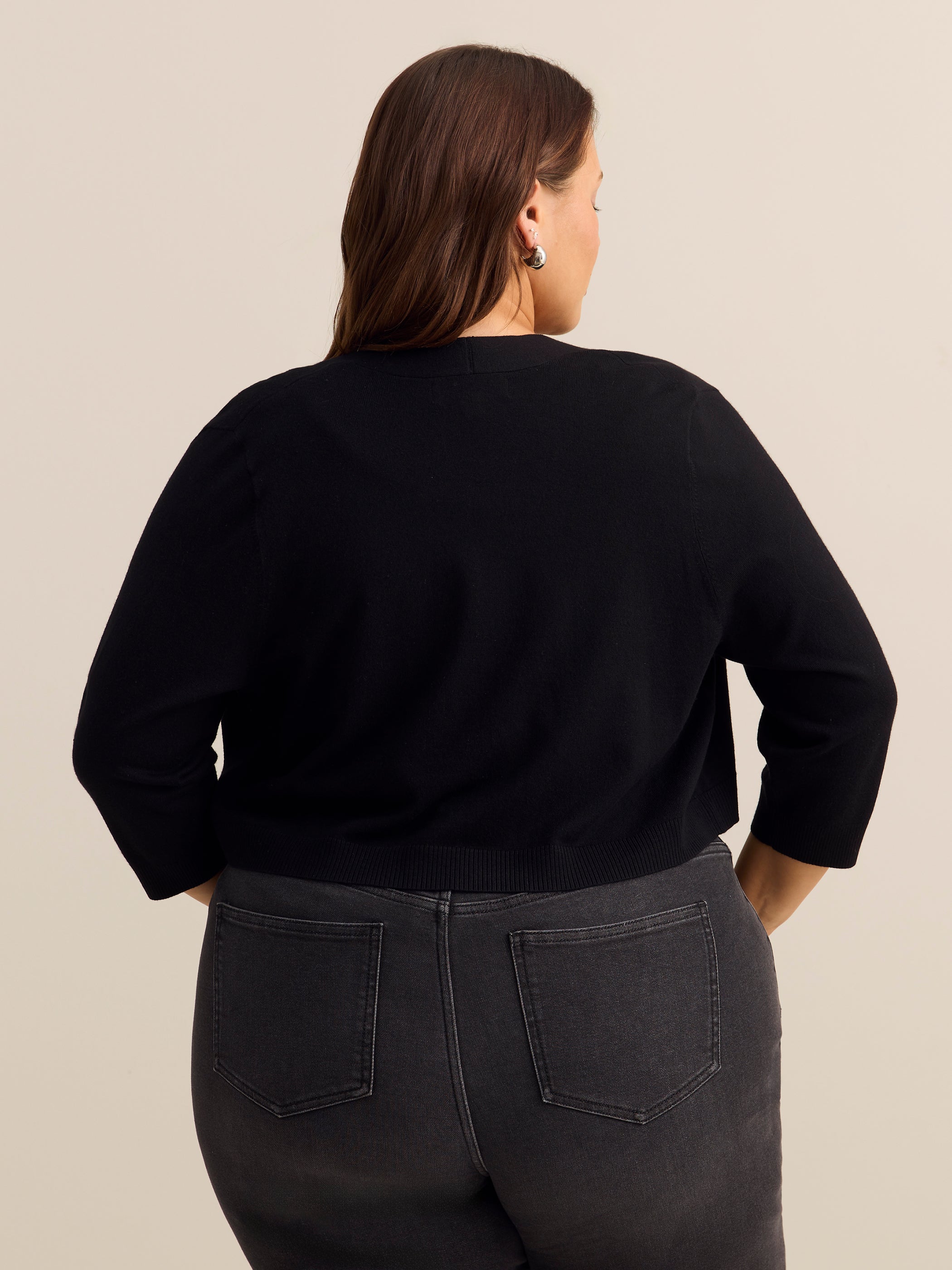 Fine Gauge Knit Sweater Overpiece - Addition Elle