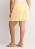 Linen-Blend Buttoned Skort