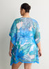 Printed Chiffon Caftan - Bleu by Rod Beattie