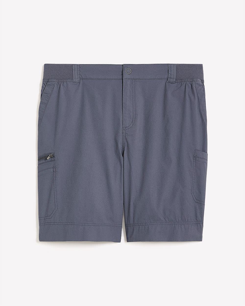 Bermuda en coton avec bande de taille côtelée