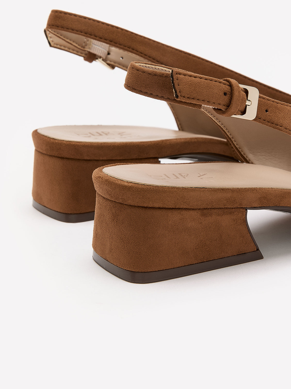 Wide Width, Ginger Microsuede Slingback Low-Heel Shoe - Naturalizer