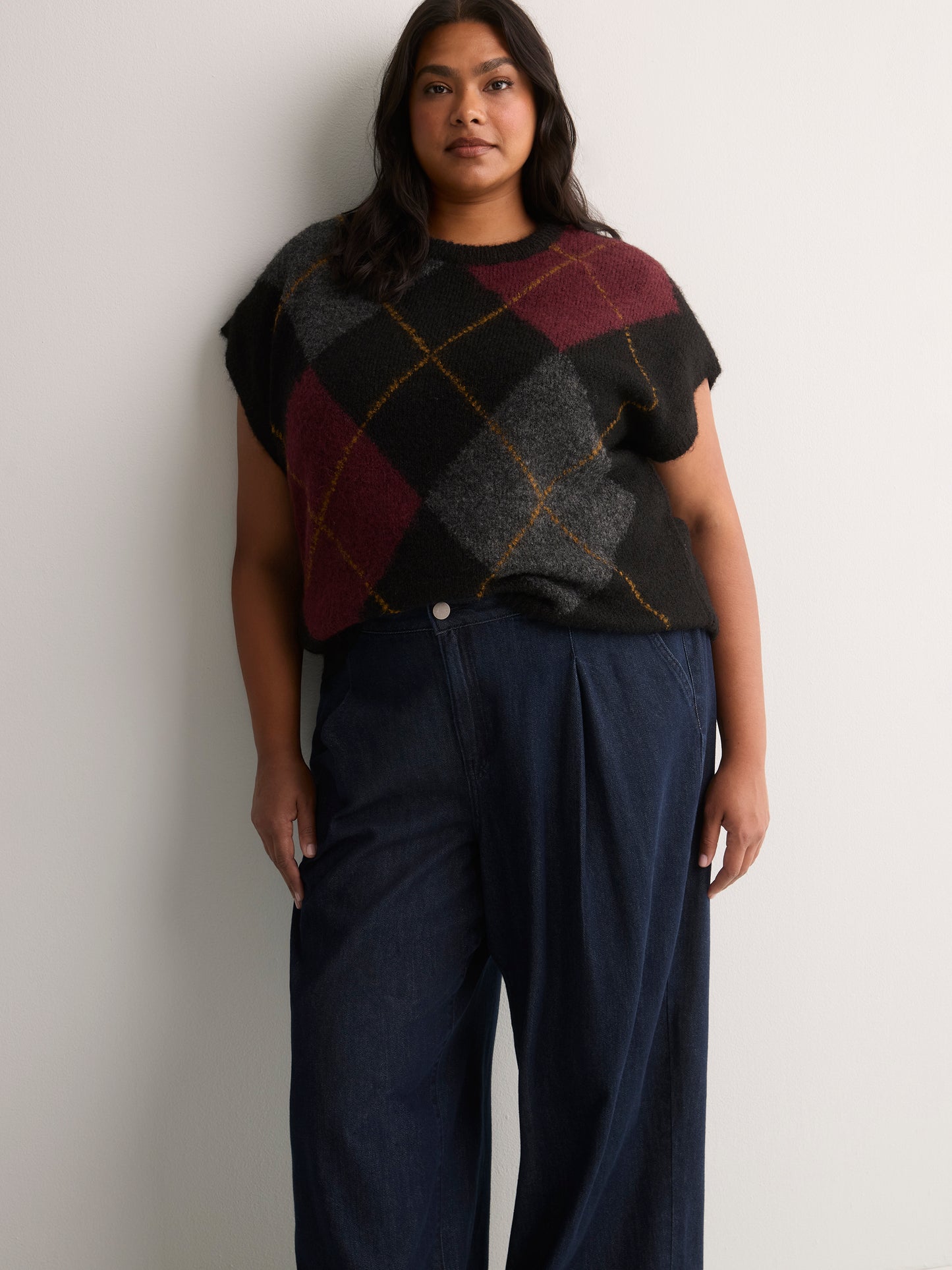 Pleated Wide-Leg High-Rise Classic Denim Pant - d/C Jeans