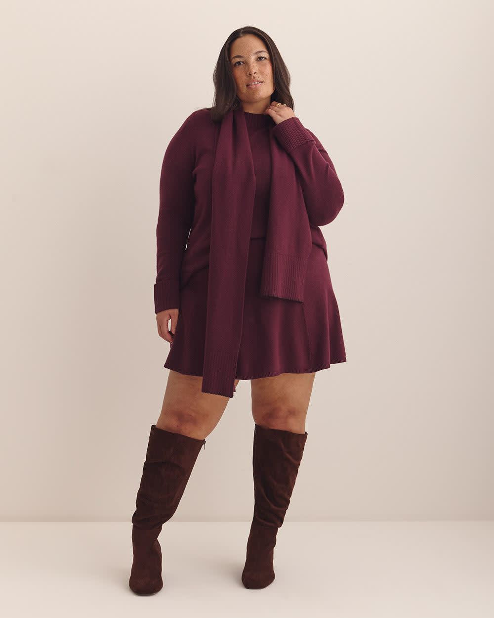 Pull avec foulard, tissu responsable - Addition Elle