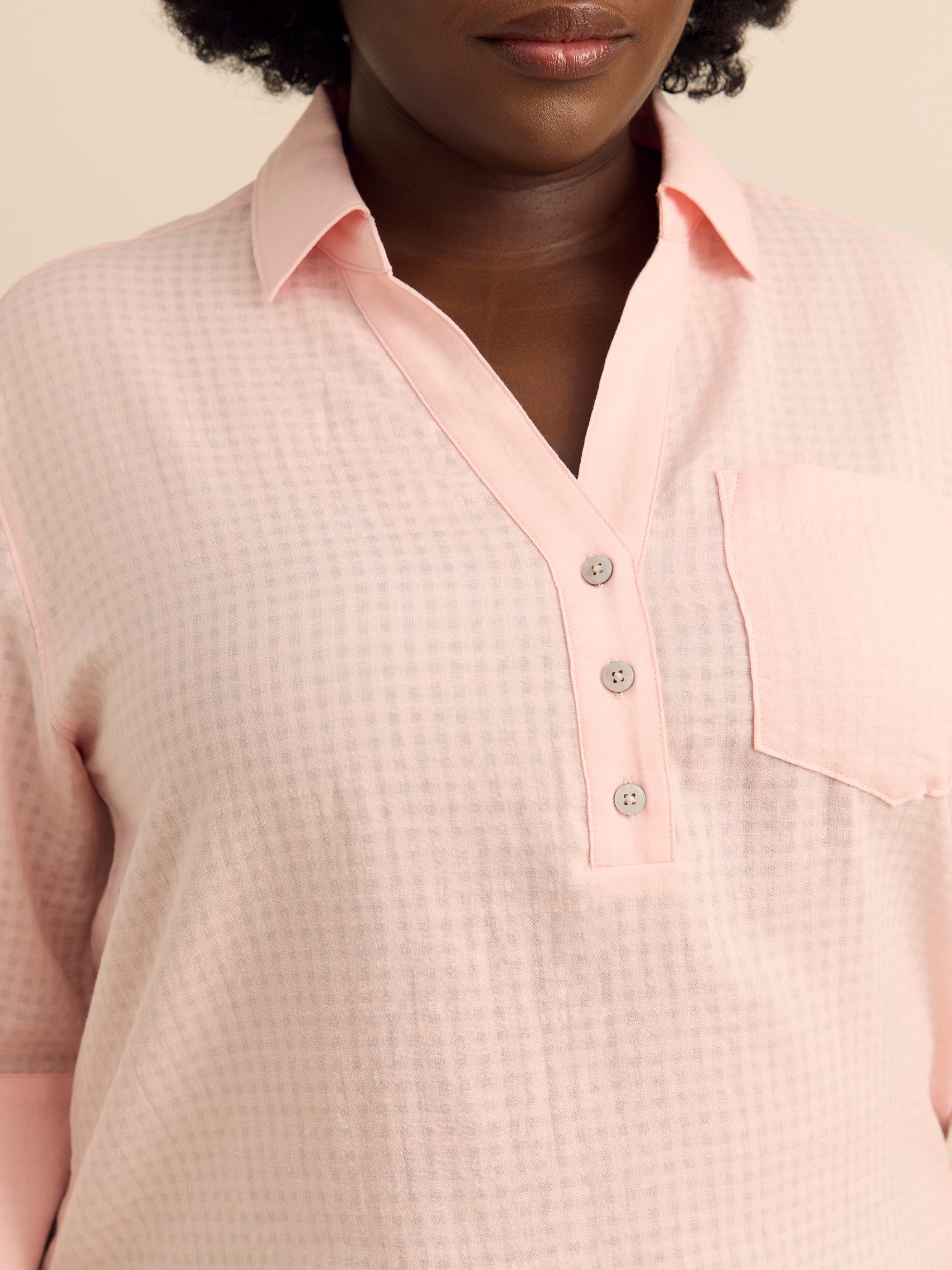 Addition Elle relaxed loose cotton blouse plus size women's tops