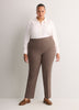 Grey Slim-Leg Savvy Twill Pants
