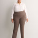 Grey Slim-Leg Savvy Twill Pants