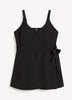 Black Swimdress with Side Waist Tie