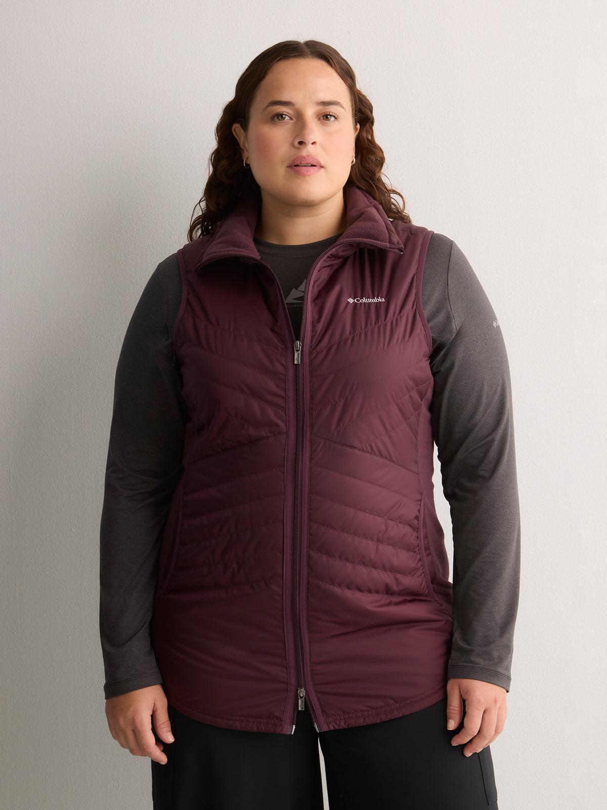 Mix It Around Long Vest II - Columbia