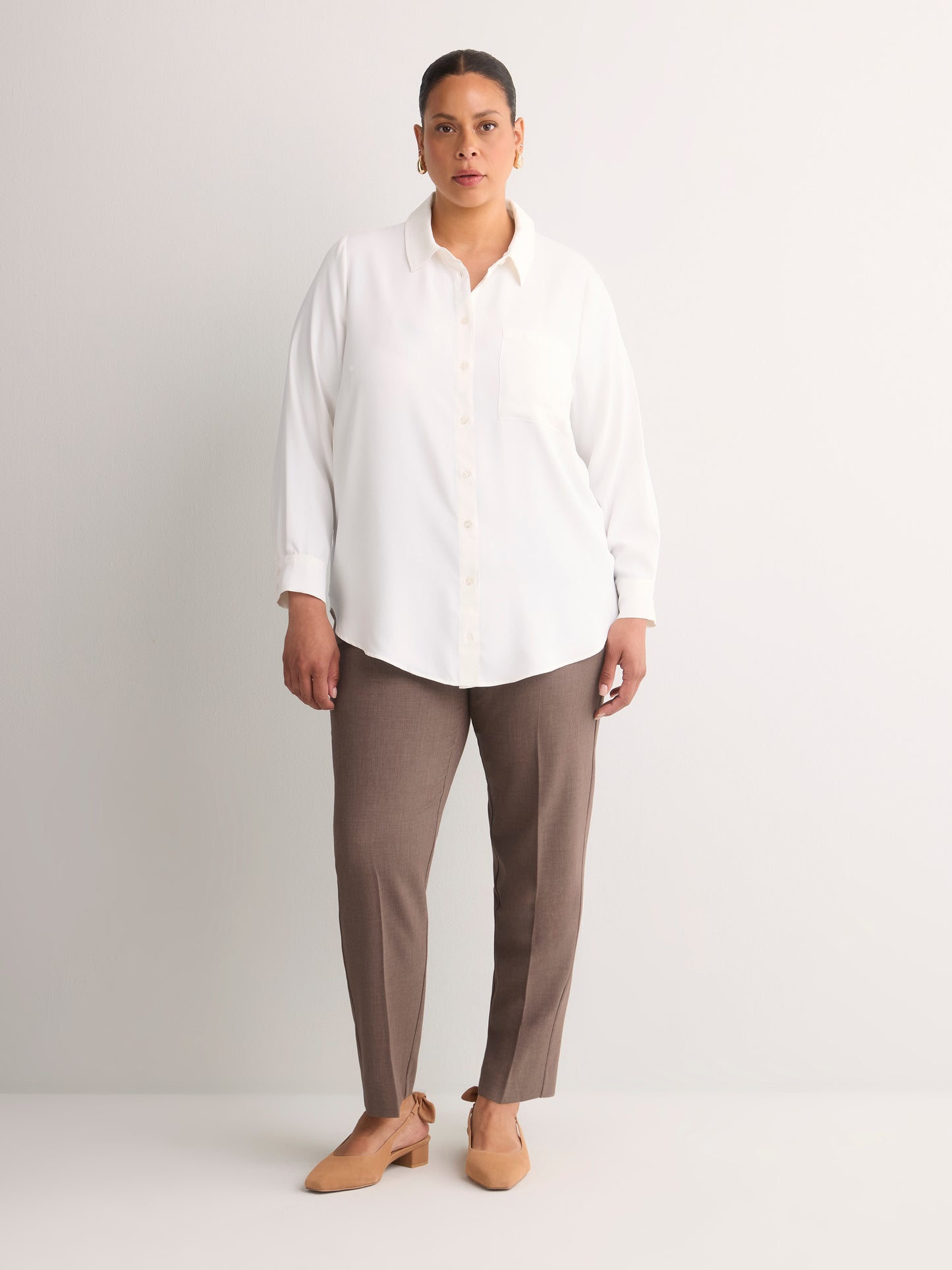 Silky Buttoned Down Tunic