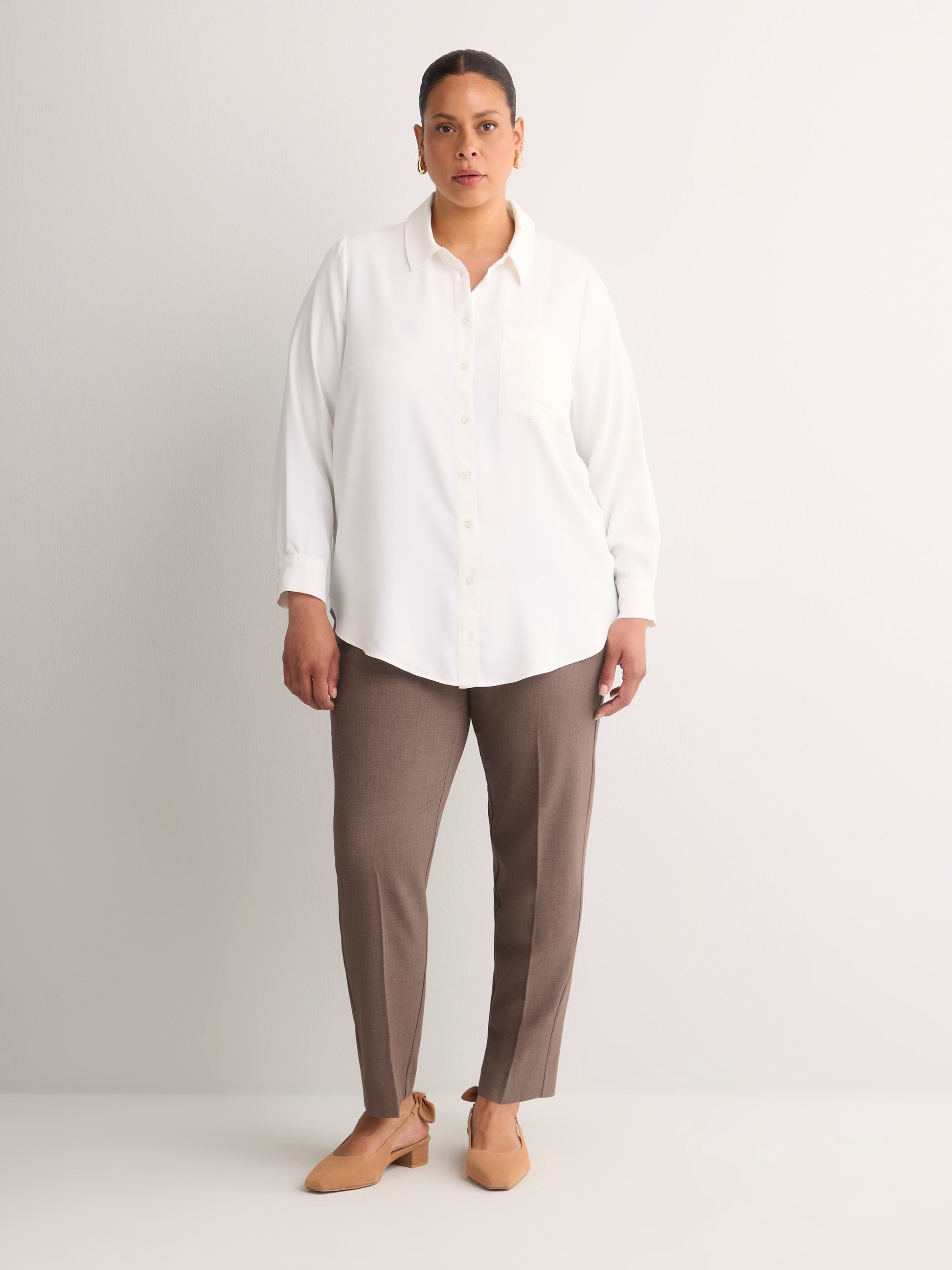 Silky Buttoned Down Tunic