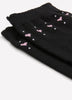 Scalloped-Edge Crew Socks with Hearts Placement Print