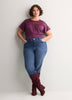 Slight Swing Top with Embroidered Yoke