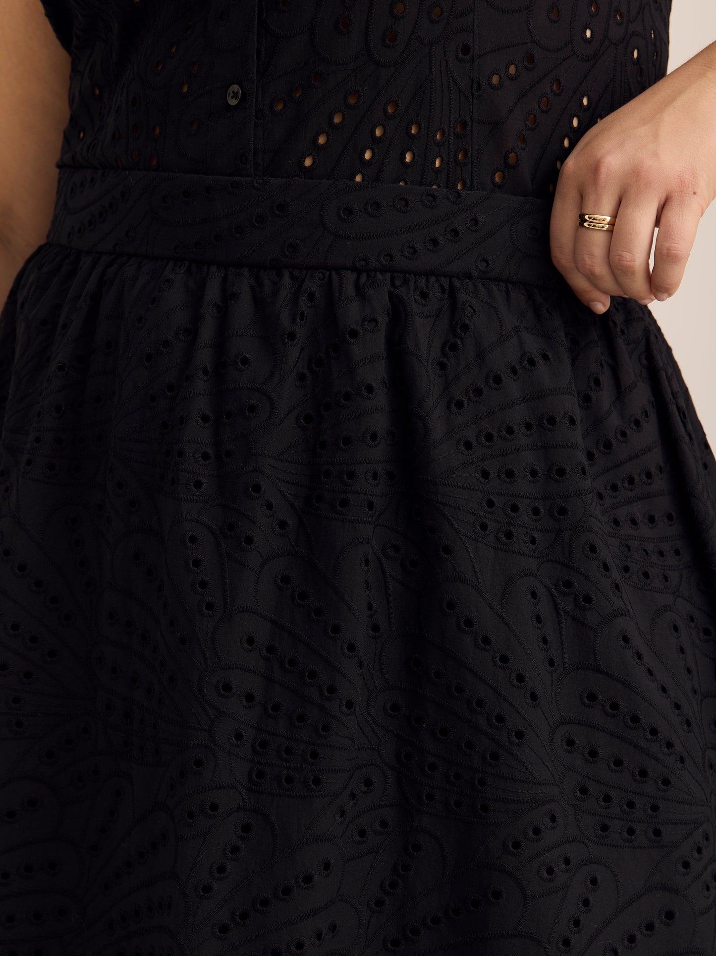 Embroidered Cotton Midi Skirt