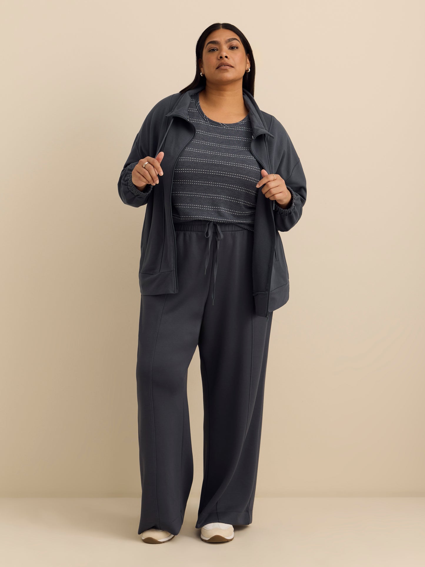 Manteau zippé à col montant - Active Zone