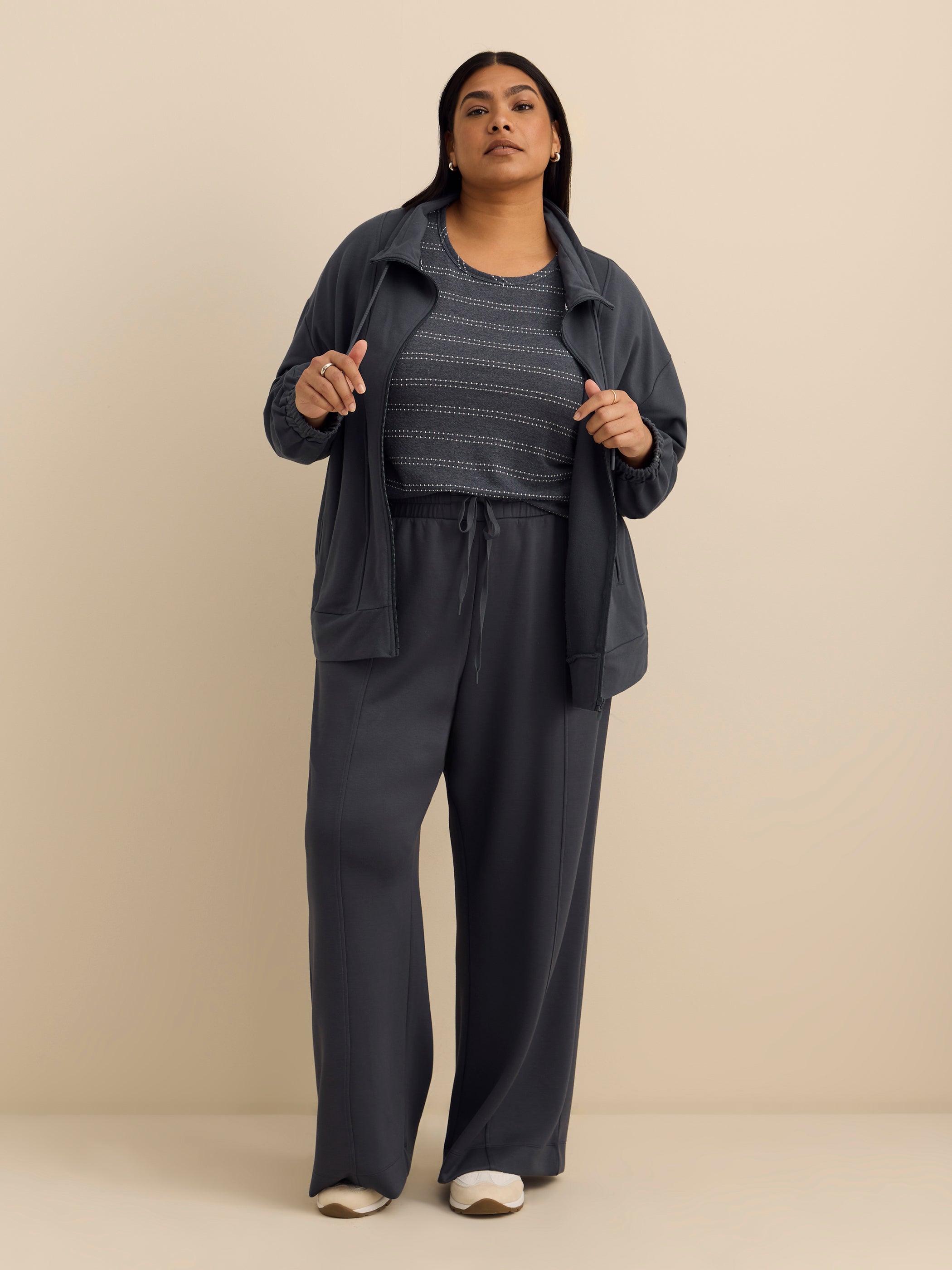 Manteau zippé à col montant - Active Zone