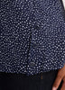 Responsible, Straight Extended-Sleeve Silky Blouse with Decorative Buttons