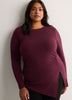Asymmetric Ruched Knit Shirt
