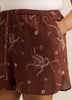 Sea-Print Cotton Pull-On Short