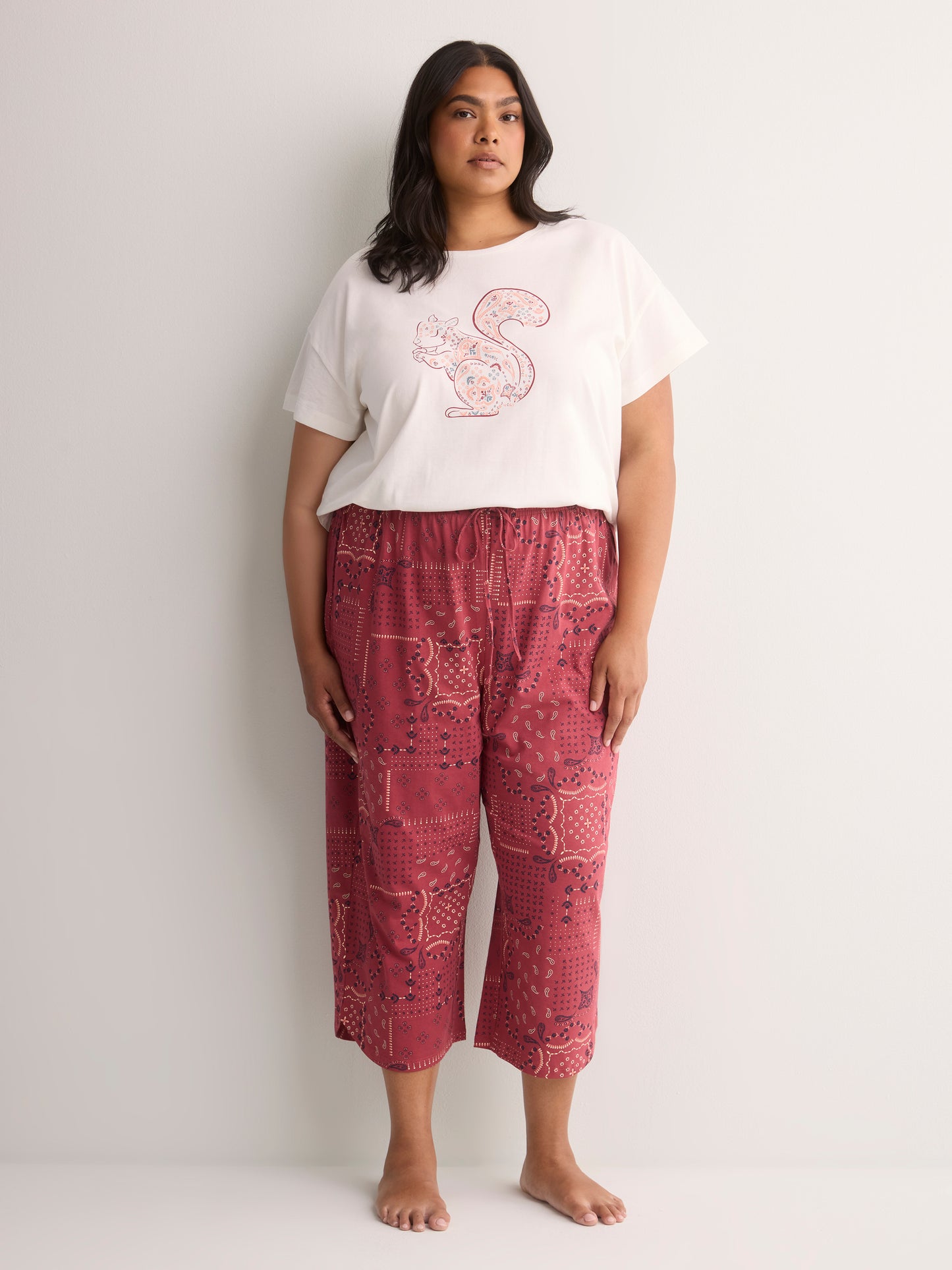 Printed Straight-Leg Capri Pyjama Pant - ti Voglio