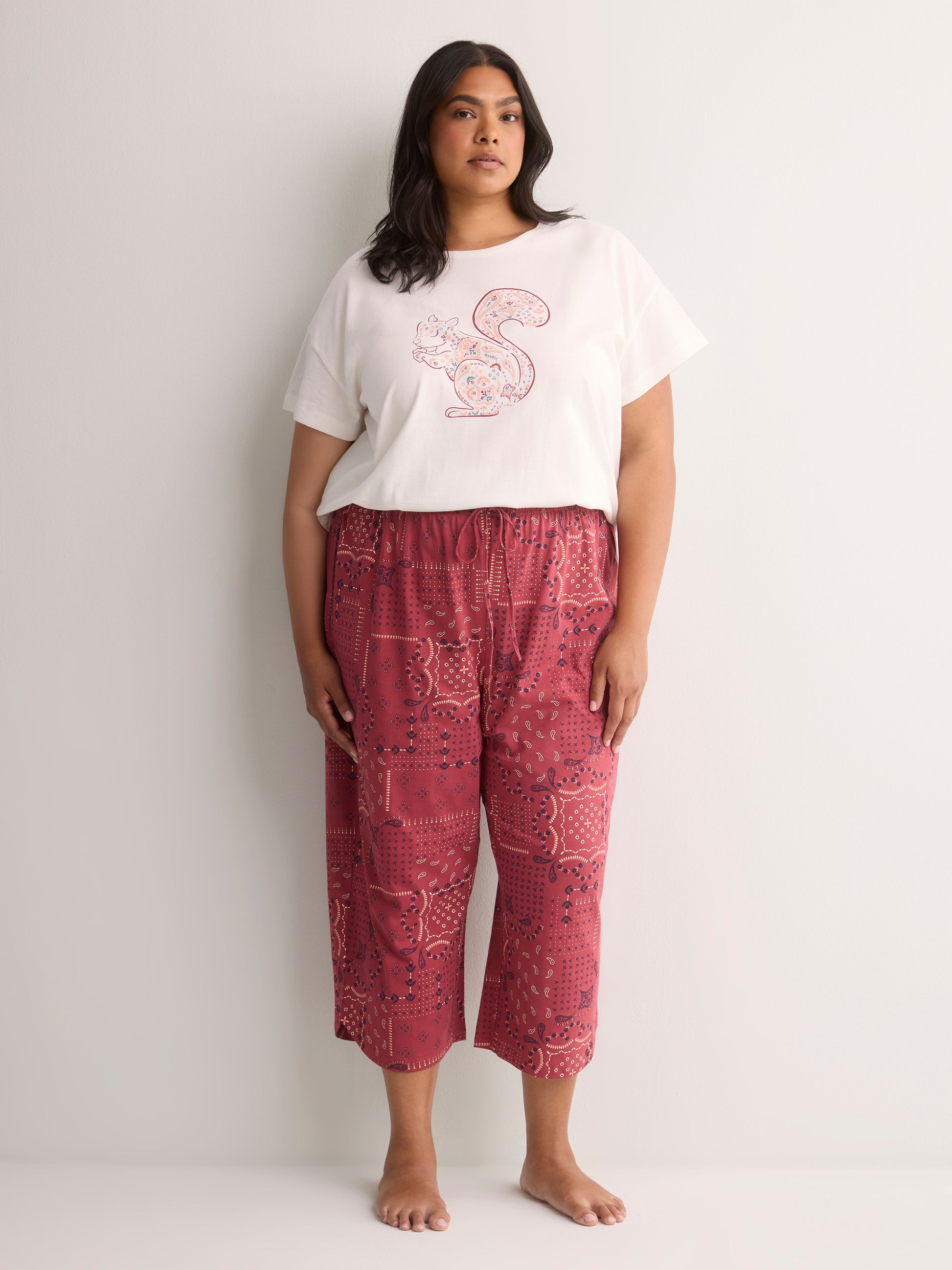 Printed Straight-Leg Capri Pyjama Pant - ti Voglio