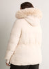 White Quilted Snow Jacket with Removable Hood - Active Zone