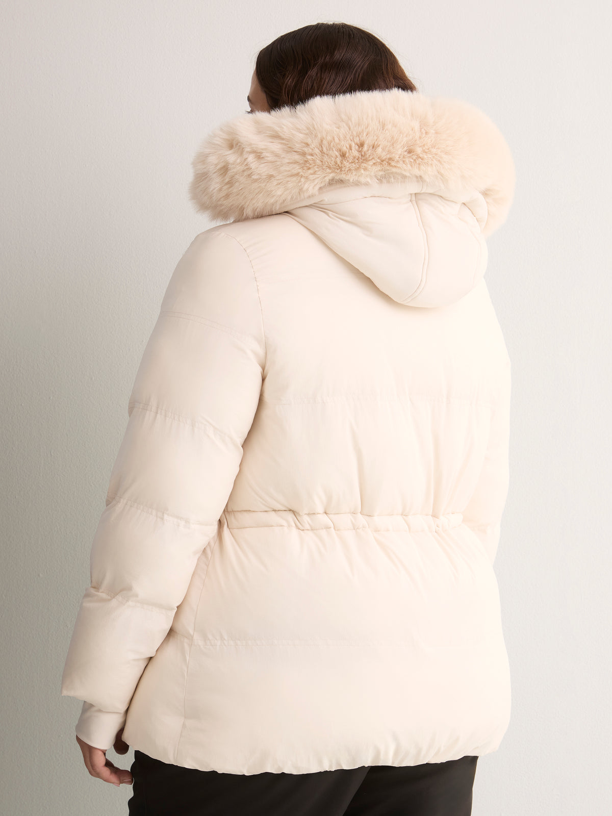 White Quilted Snow Jacket with Removable Hood - Active Zone