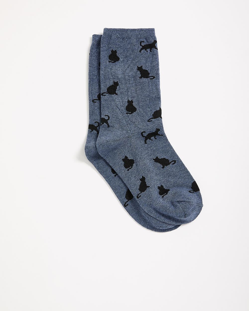 Chaussettes à  motif de chats