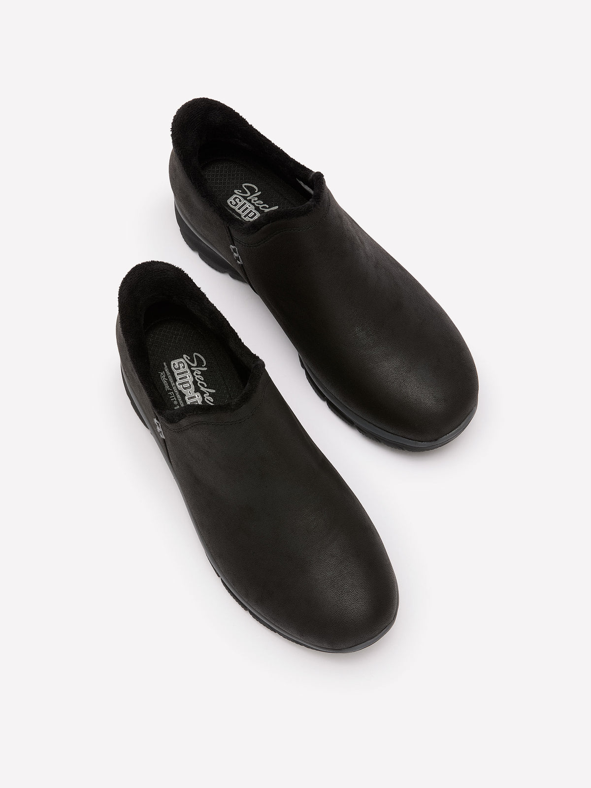 Wide Width, Easy Going Black Leather Bootie - Skechers