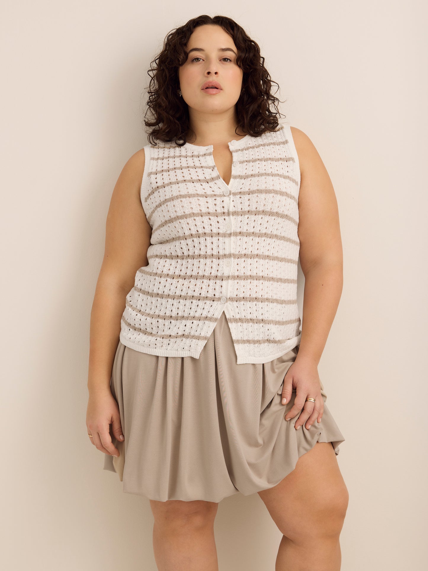 Grey Mini Bubble Skirt with Inner Shorts