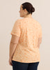 Curvy-Fit Printed Short-Sleeve Crew-Neck Tee