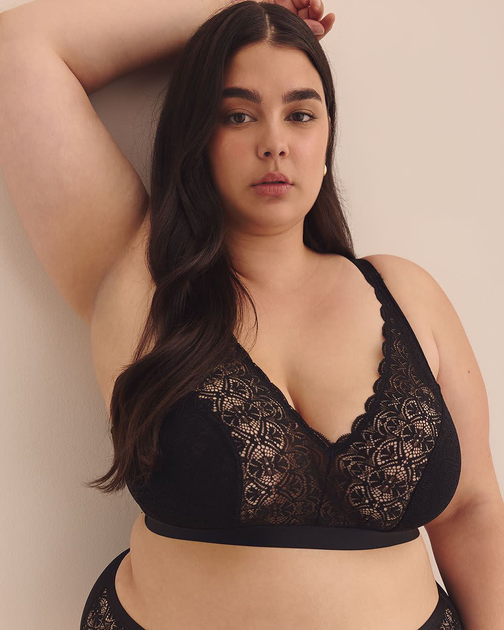 Lace Bralette with Scalloped Edge - Déesse Collection