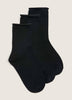 3-Pack Basic Rolled Edge Socks