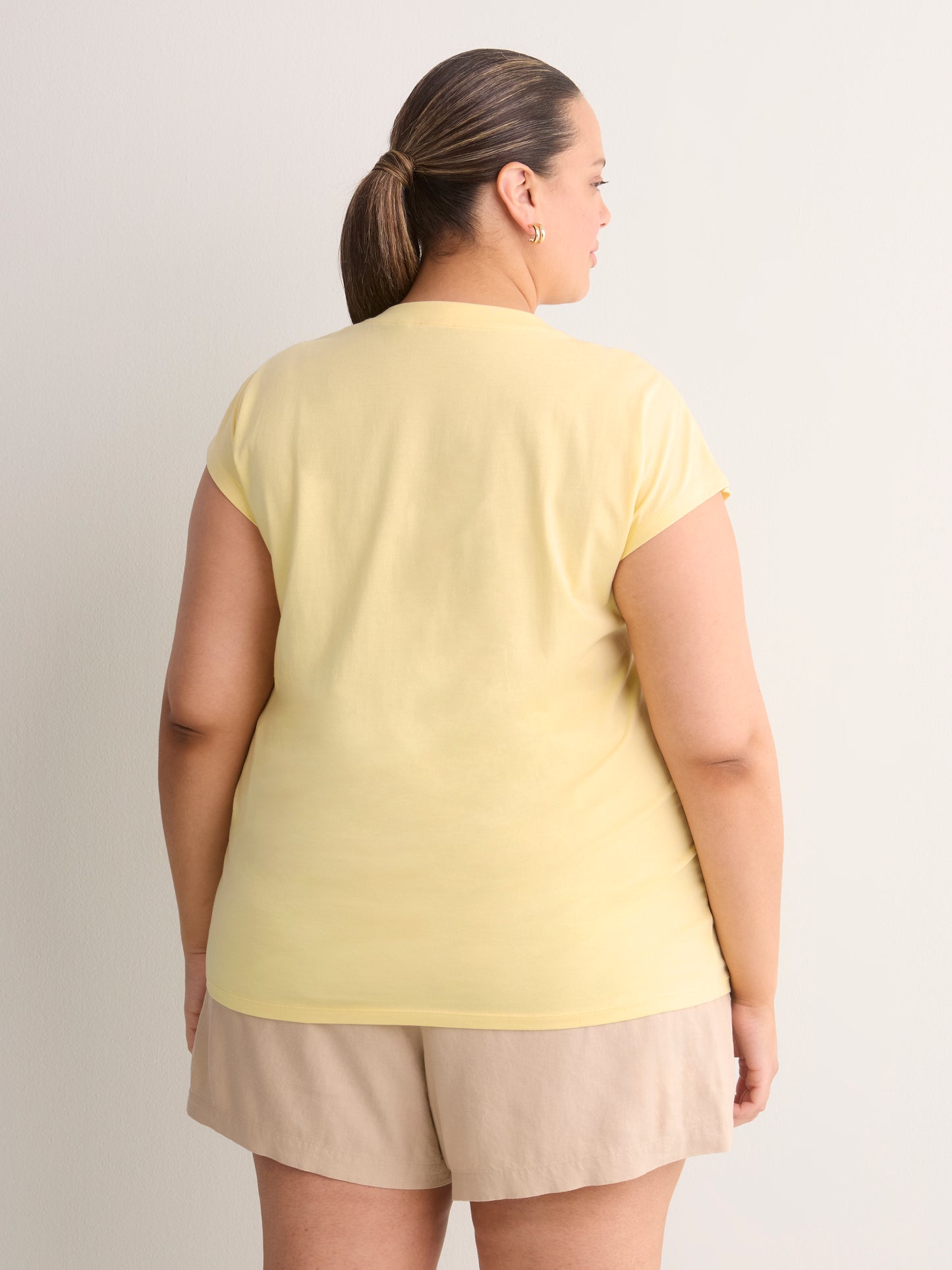 Straight-Fit Extended-Sleeve Crew-Neck Knit Top