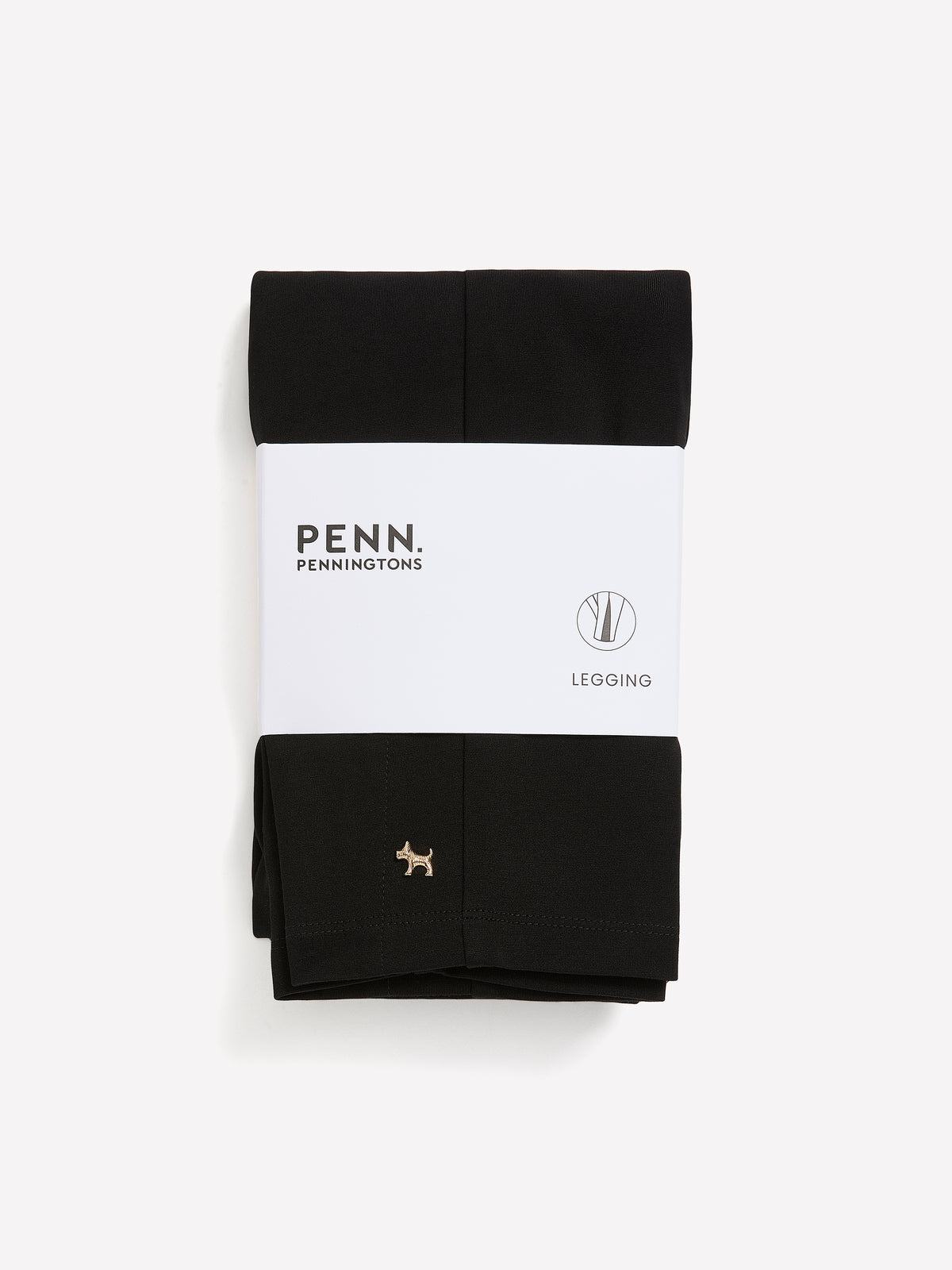 Legging tendance noir avec rivets dorés en forme de chien, tissu responsable